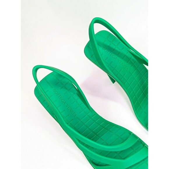 Bottega Veneta Jimbo Women's Slingback Rubber Heeled Sandals Size 38 (MSRP $890) - Picture 8 of 12